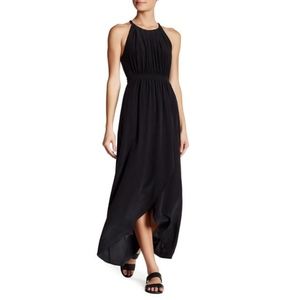 NWOT Joie Black Aplite Silk Macrame Maxi Dress 6